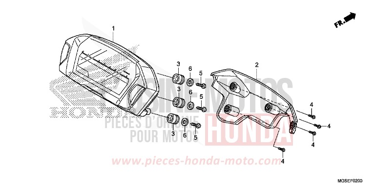COMPTEUR von NC700S DCT SEAL SILVER METALLIC (NHA14) von 2013